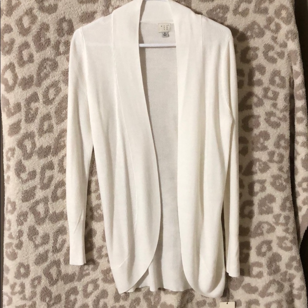 White cardigan